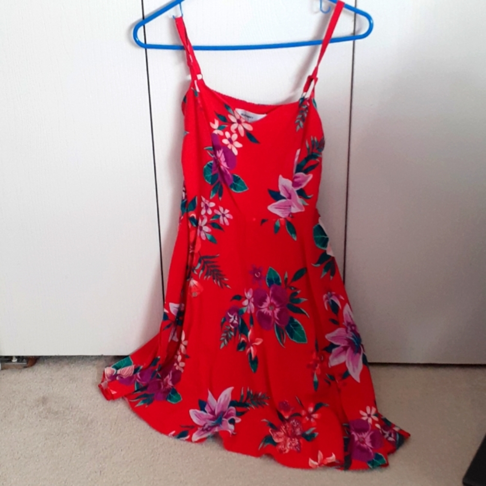 Large red old navy dress thin straps